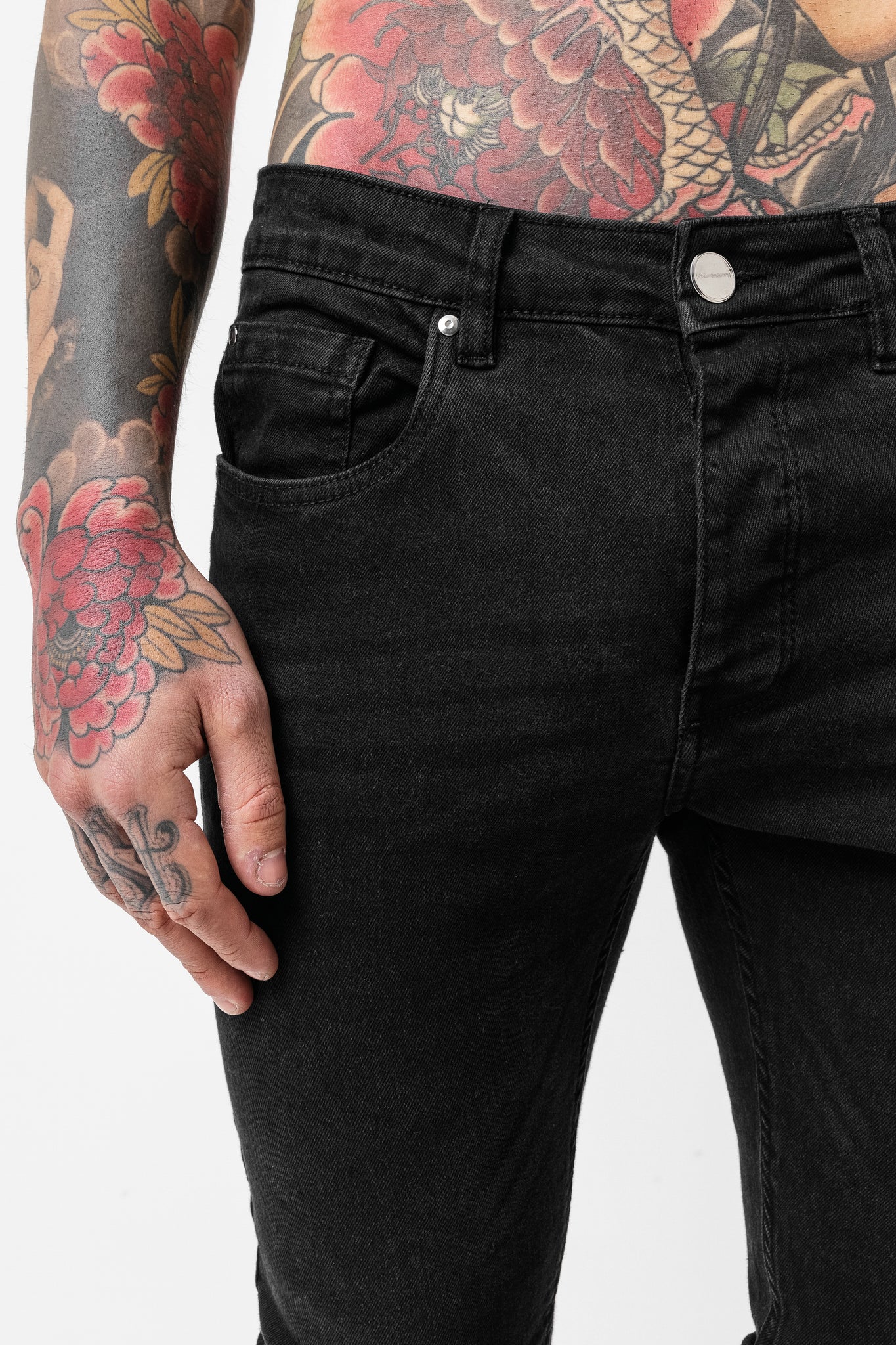 Skinny Destroyed Black Denim