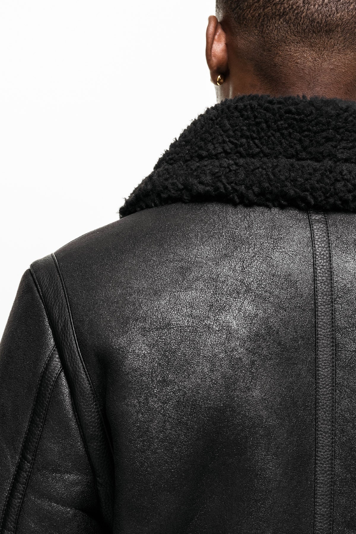 Premium Shearling Black Jacket
