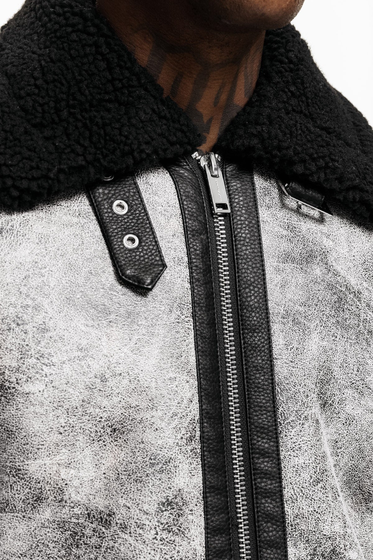 Premium Shearling Grey Jacket