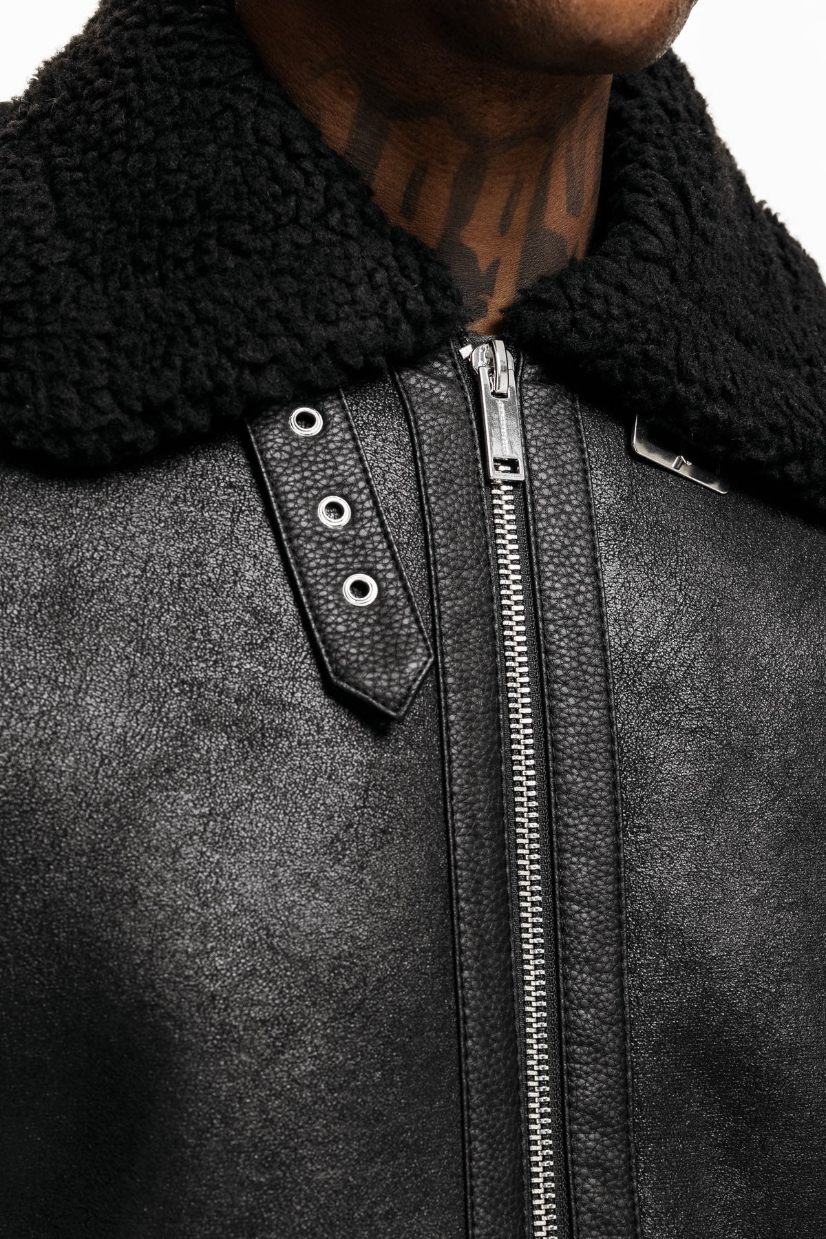 Premium Shearling Black Jacket